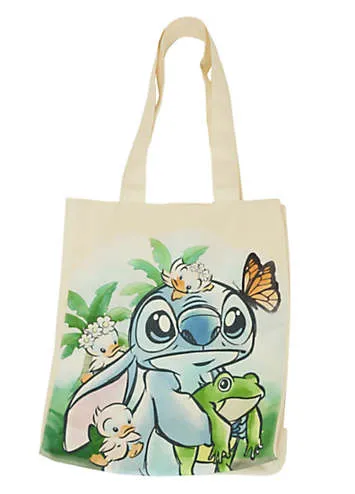 Disney Lilo And Stitch Springtime Stitch Canvas Tote Bag by Loungefly | Look Again