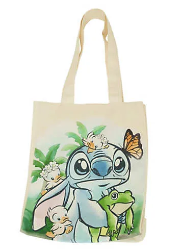 Disney Lilo And Stitch Springtime Stitch Canvas Tote Bag by Loungefly | Look Again