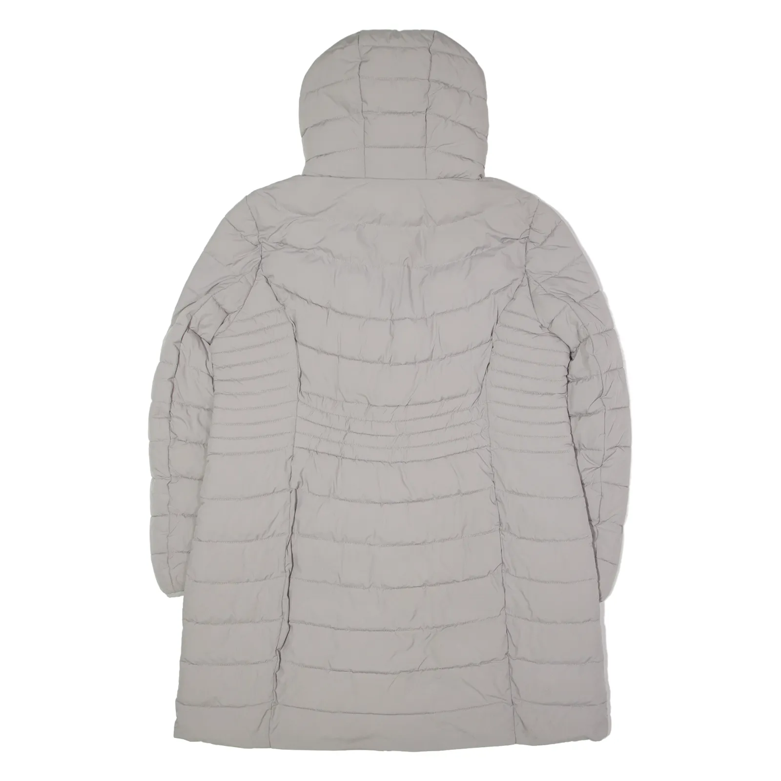 DKNY Womens Puffer Coat Grey Hooded XL