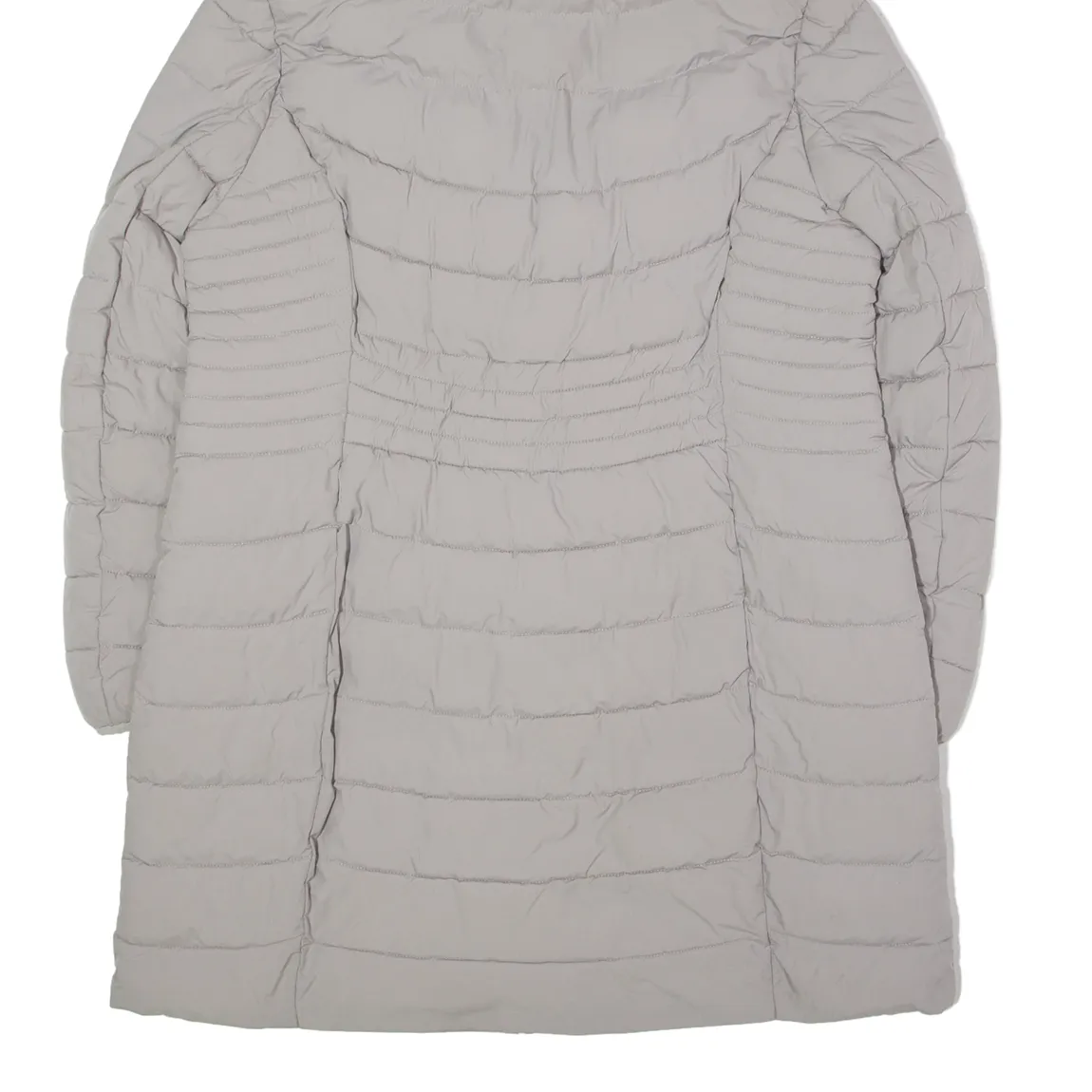 DKNY Womens Puffer Coat Grey Hooded XL