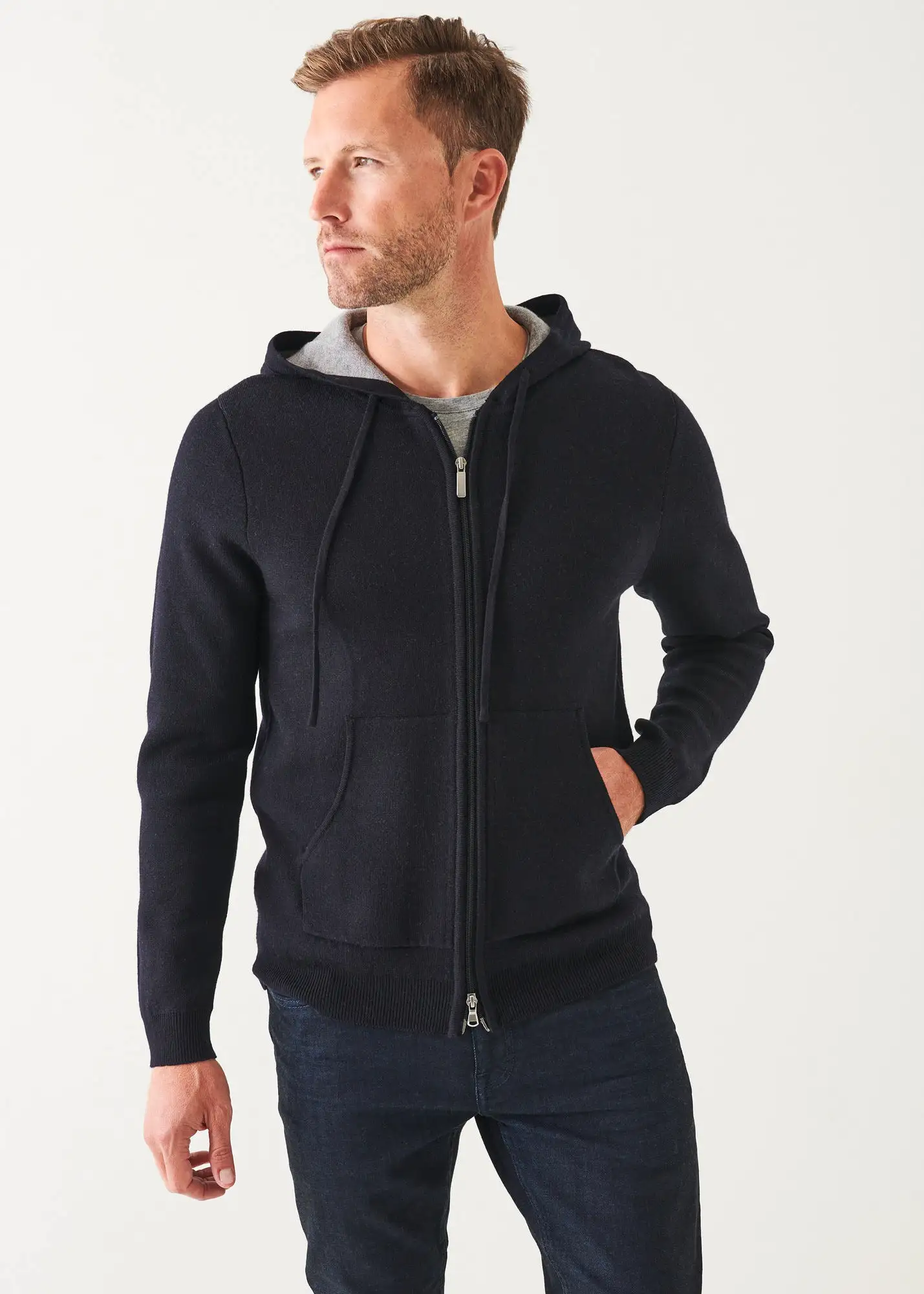 DOUBLE FACE ZIP-UP HOODIE