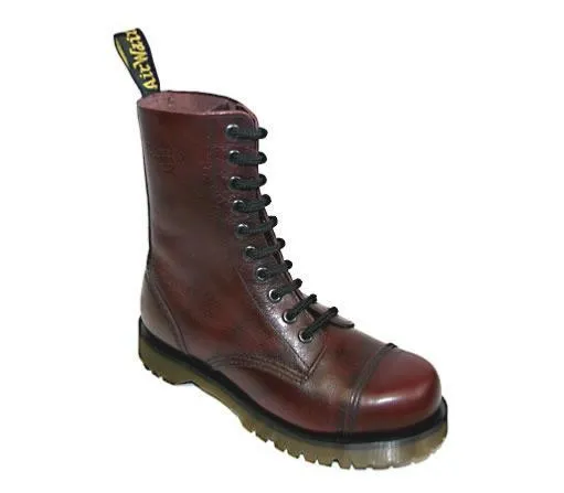 DR MARTENS - RED VINTAGE LEATHER BOOT (10 EYELET)