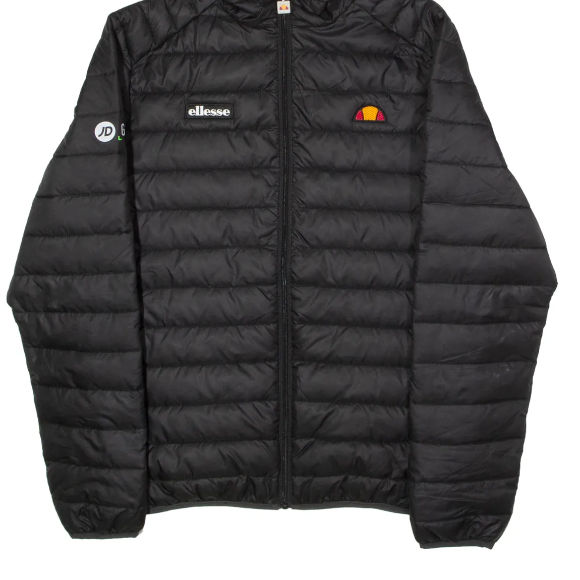 ELLESSE JD Gyms Mens Puffer Jacket Black Hooded L