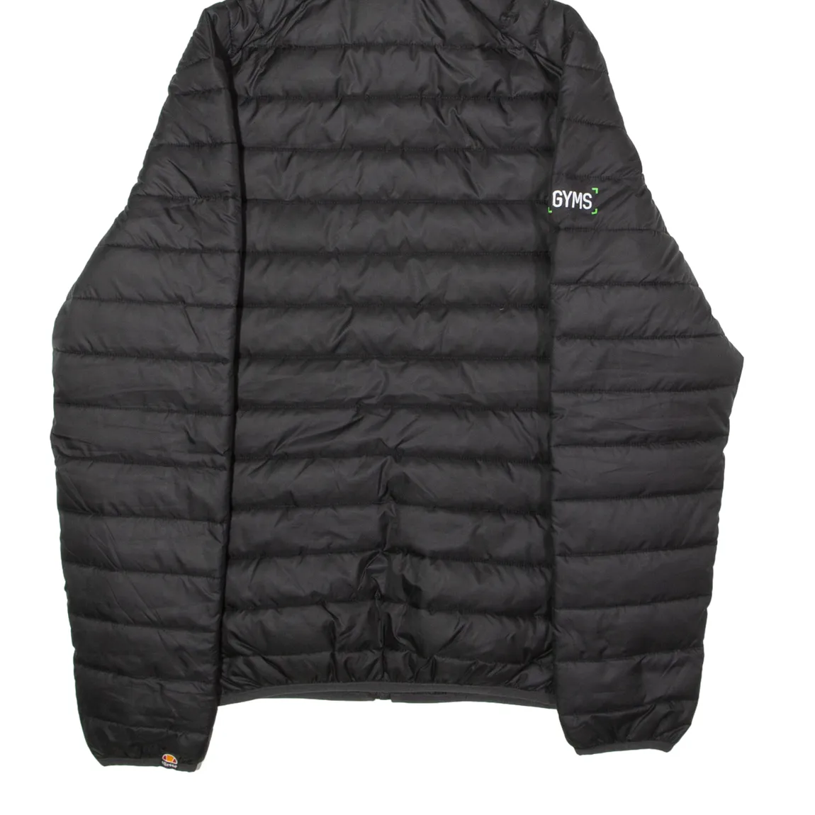 ELLESSE JD Gyms Mens Puffer Jacket Black Hooded L