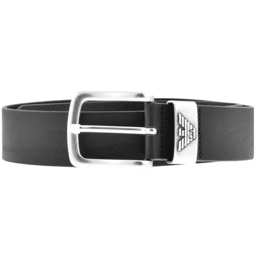 Emporio Armani Leather Belt Black