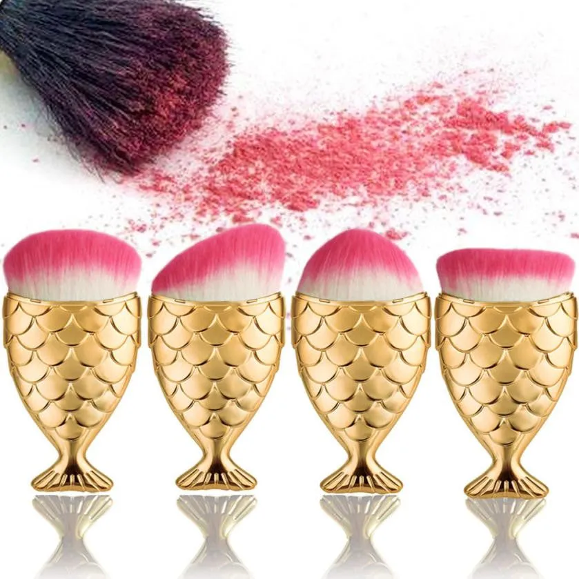 Fish Scale Makeup Brush Fishtail Bottom Brush Powder Blush Makeup Cosmetic Brushes Tool pincel maquiagem natural Anne GS