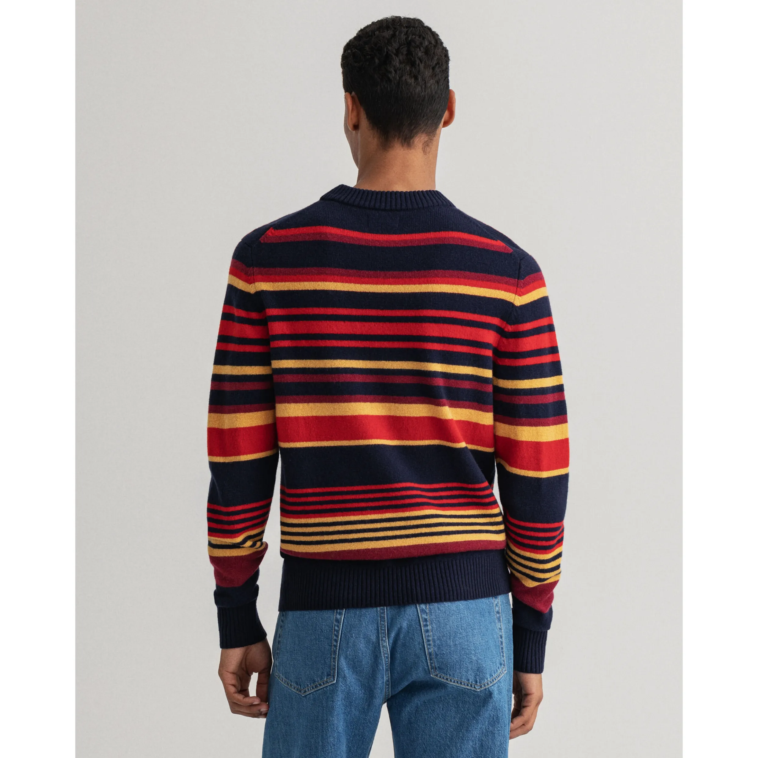 GANT Geelong Wool Striped Crew Neck Sweater