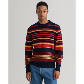 GANT Geelong Wool Striped Crew Neck Sweater