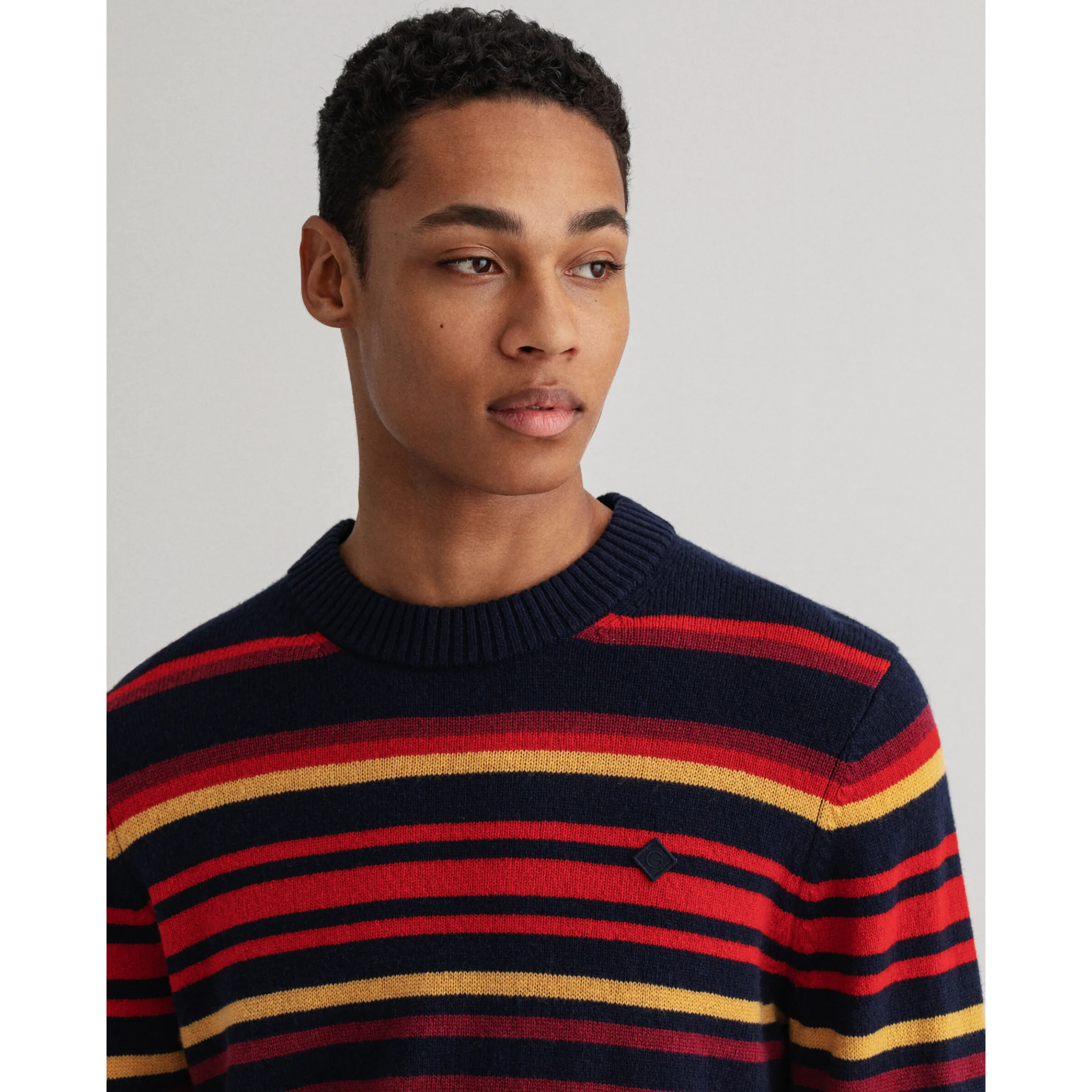 GANT Geelong Wool Striped Crew Neck Sweater