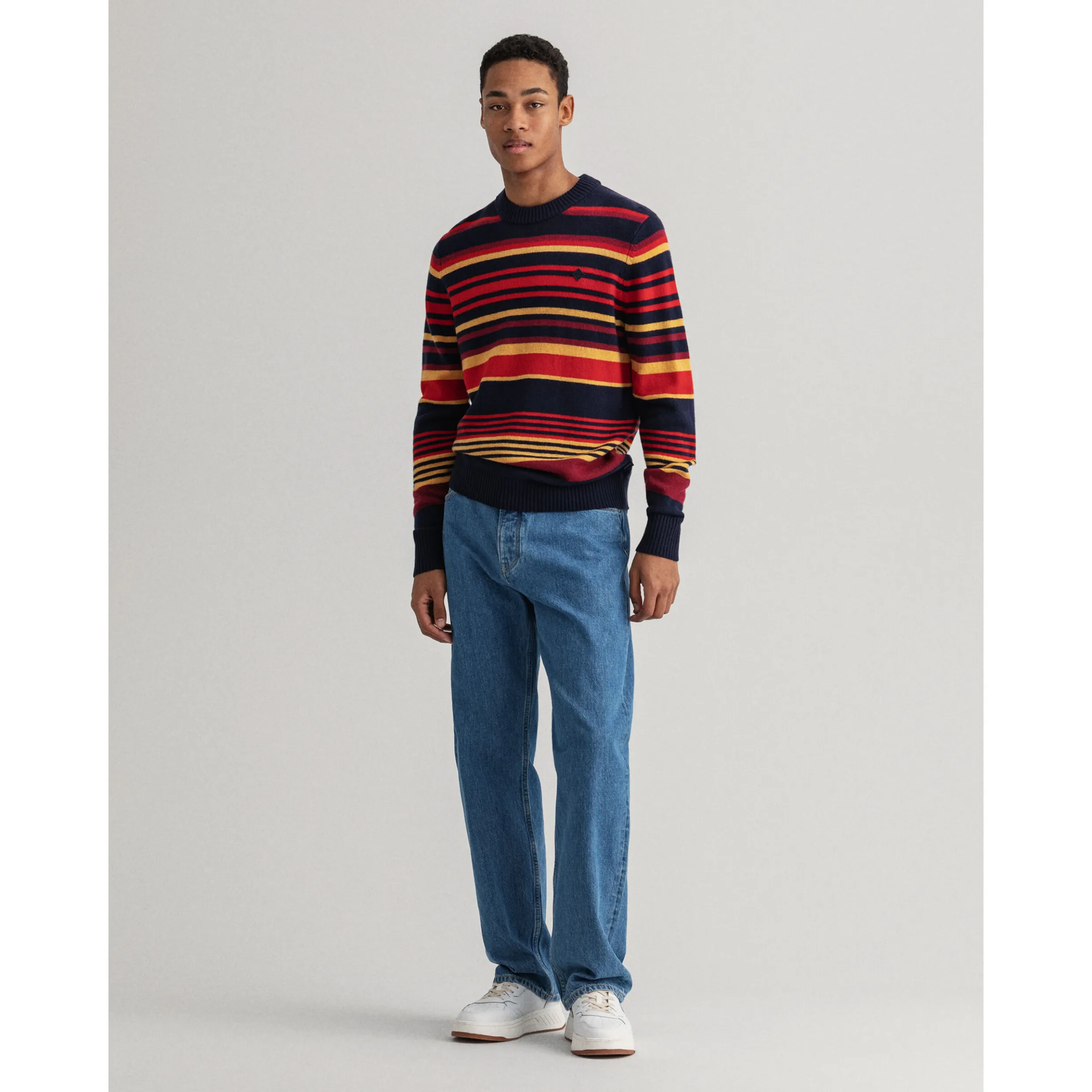 GANT Geelong Wool Striped Crew Neck Sweater