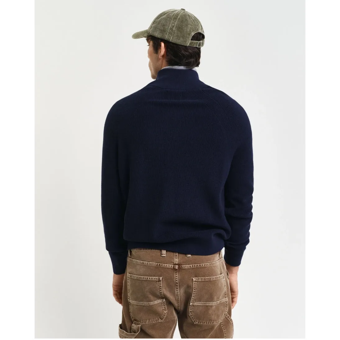 GANT Ribbed Cotton Wool Half-Zip Sweater 8050212 2 Colours