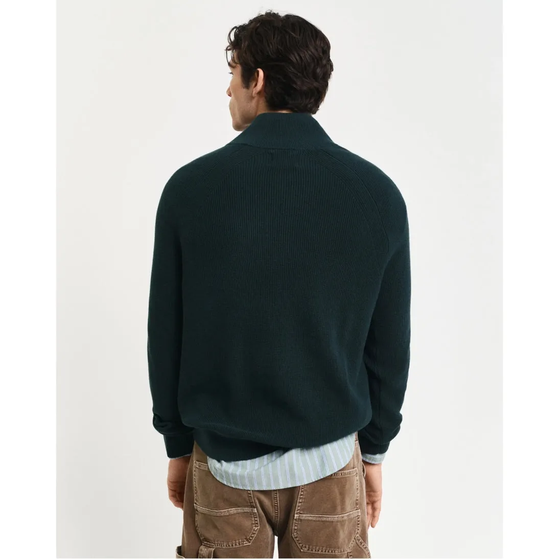 GANT Ribbed Cotton Wool Half-Zip Sweater 8050212 2 Colours