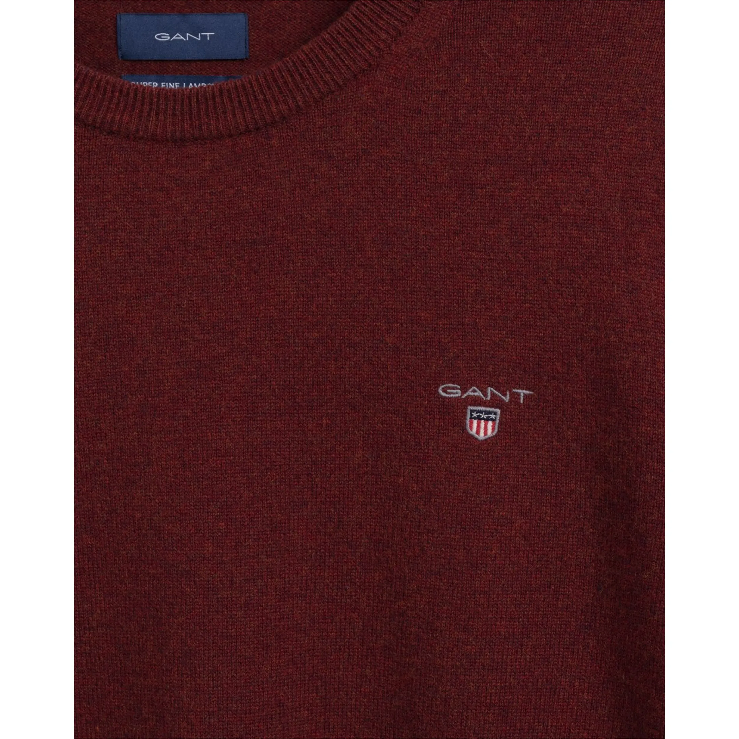 GANT Super Fine Lambswool Crew Neck Sweater - Royal Port Red