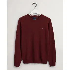 GANT Super Fine Lambswool Crew Neck Sweater - Royal Port Red