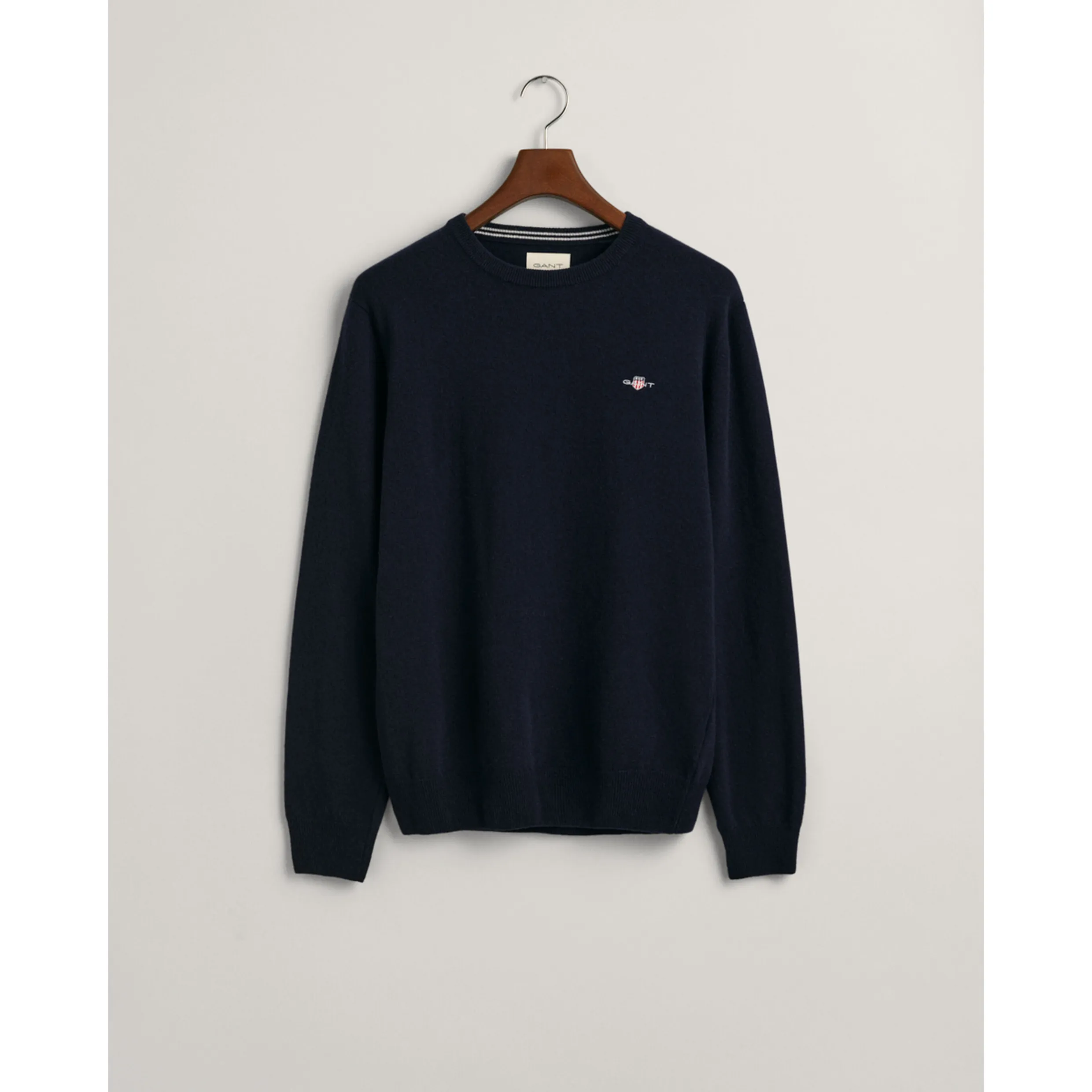 GANT Superfine Lambswool Crew Neck Sweater 87211 Marine