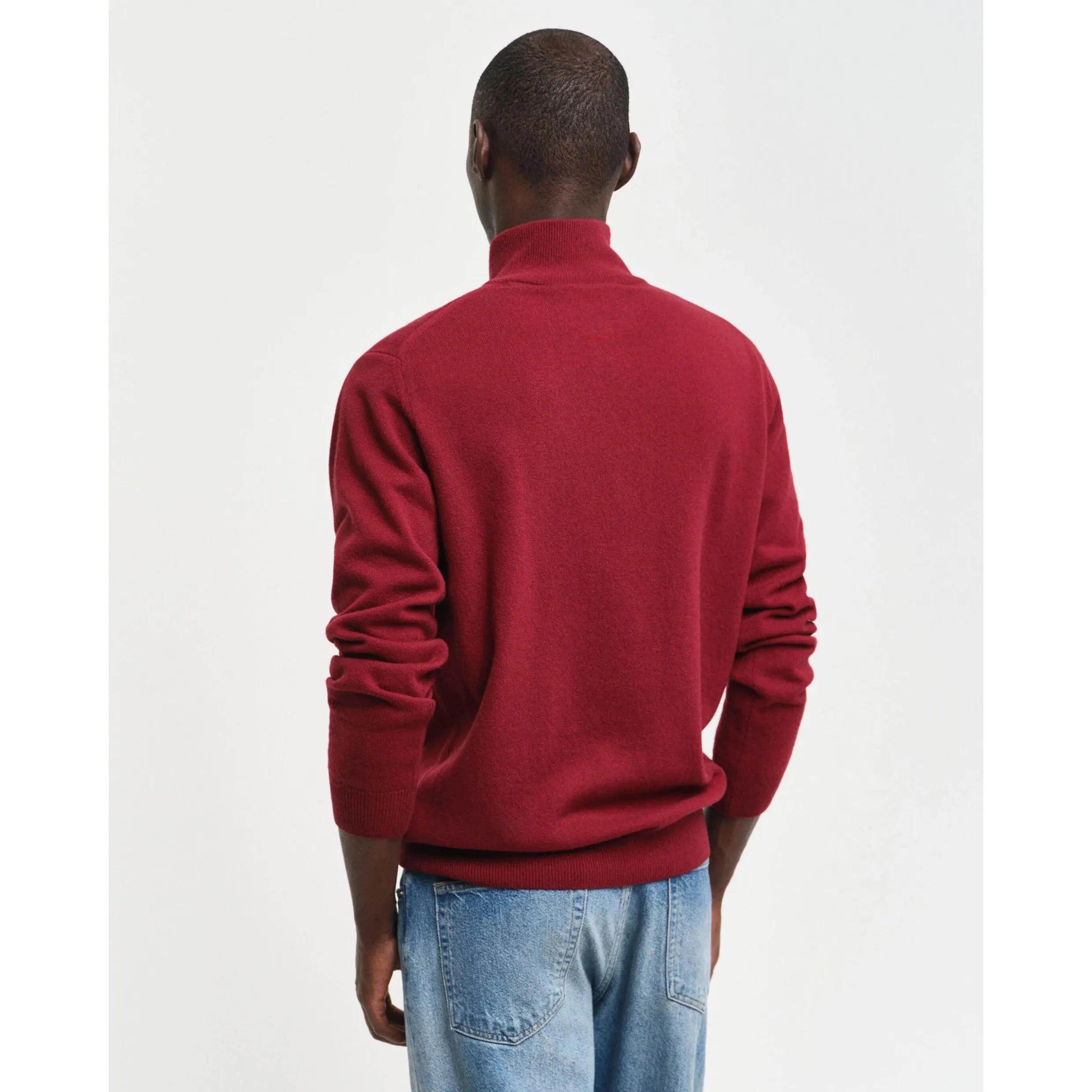 GANT Superfine Lambswool Half-Zip Sweater Plumped Red 87213