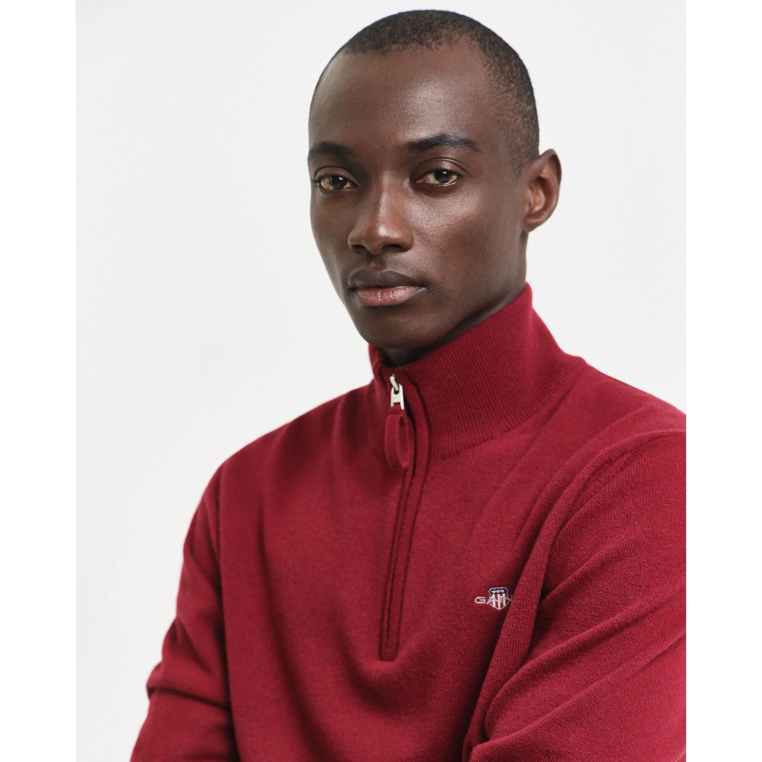 GANT Superfine Lambswool Half-Zip Sweater Plumped Red 87213