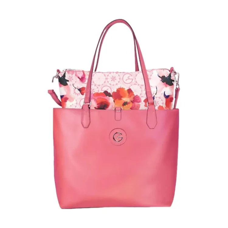 Gattinoni BINTD8156 WZT987 S Borsa Donna Shopping Teodosia con Stampa Interna Reversibile Coral Pink