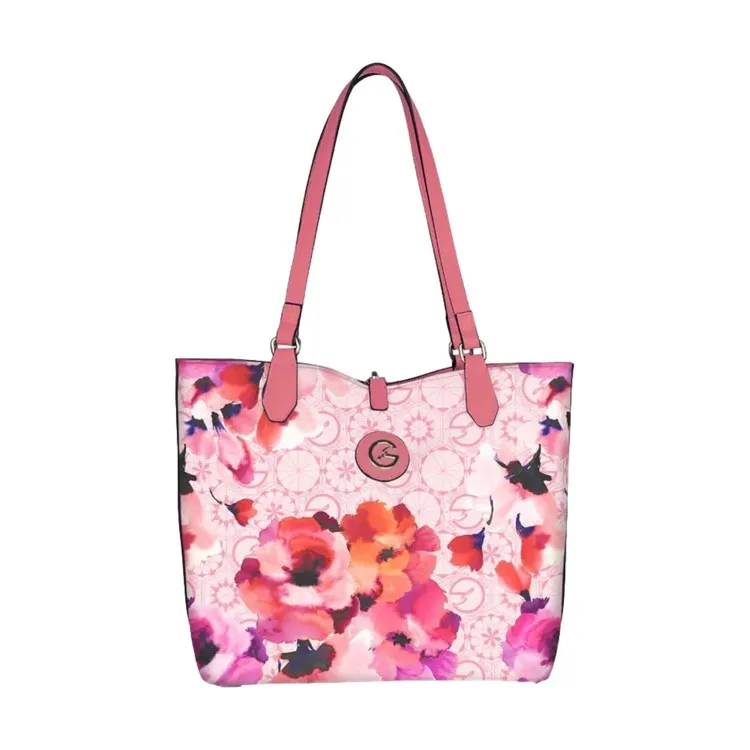 Gattinoni BINTD8156 WZT987 S Borsa Donna Shopping Teodosia con Stampa Interna Reversibile Coral Pink