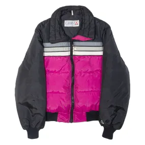 GERRY Womens Puffer Jacket Pink Nylon Colourblock M