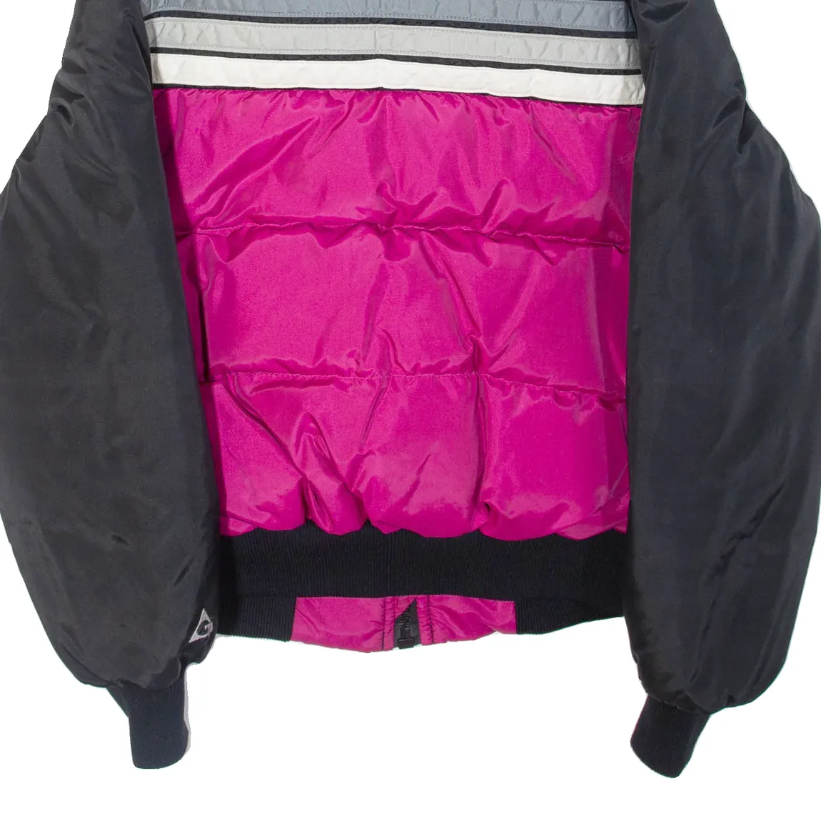 GERRY Womens Puffer Jacket Pink Nylon Colourblock M