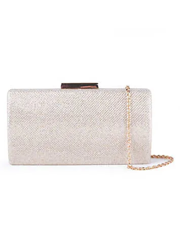 Glitter Mesh ’Dionne’ Box Clutch Bag by Paradox London | Look Again