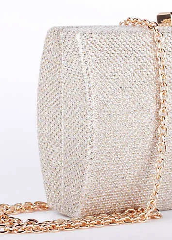 Glitter Mesh ’Dionne’ Box Clutch Bag by Paradox London | Look Again