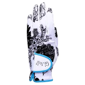 Glove It Black/White Rose Ladies Golf Glove