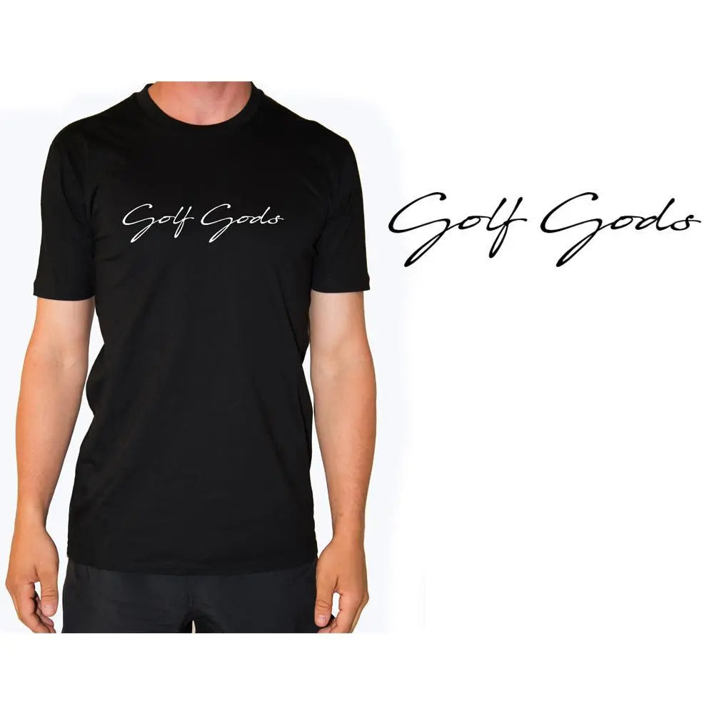 Golf Gods - Script T-Shirt in Black