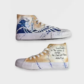 Great Wave Hand Painted Shoes