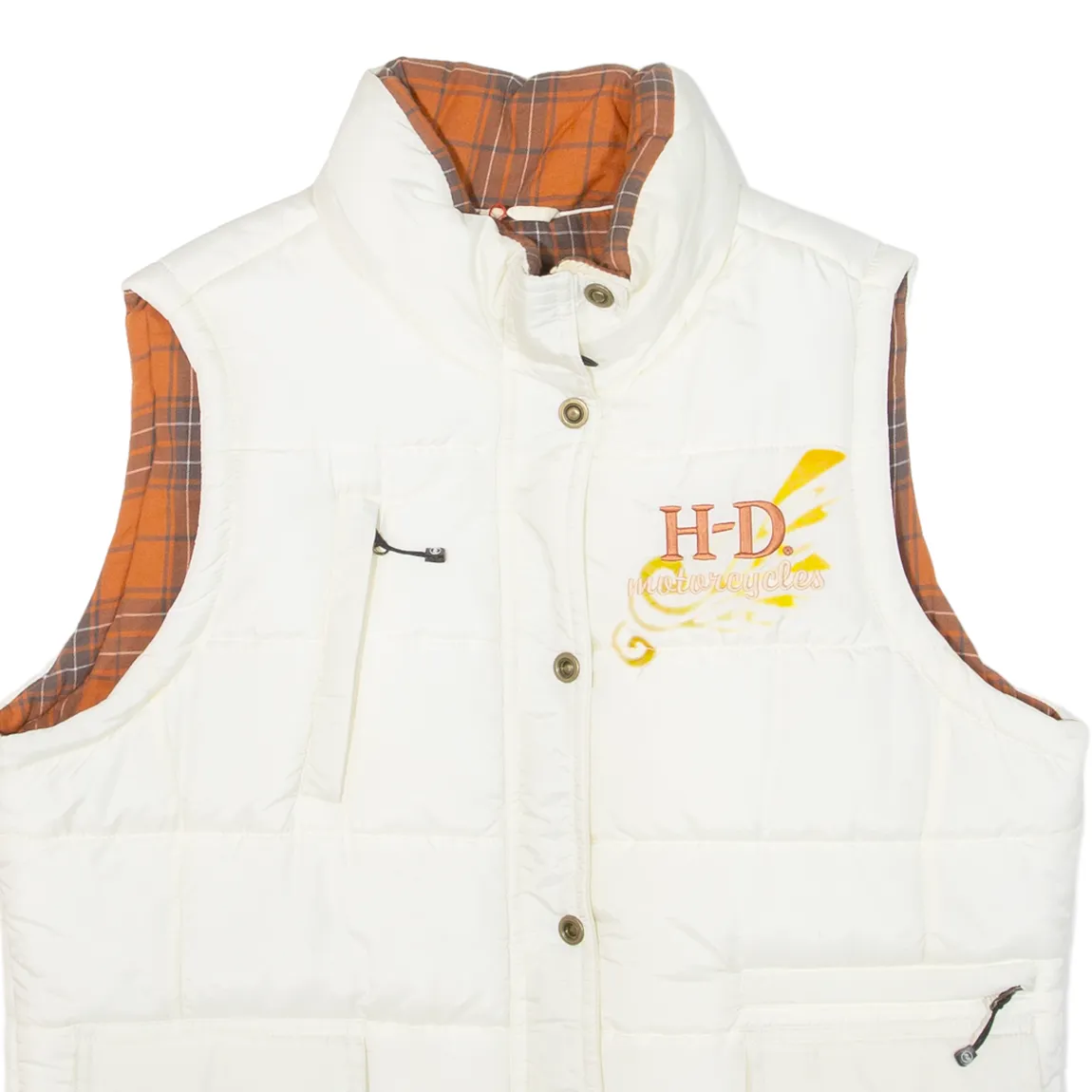 HARLEY DAVIDSON Insulated Womens Puffer Gilet White L