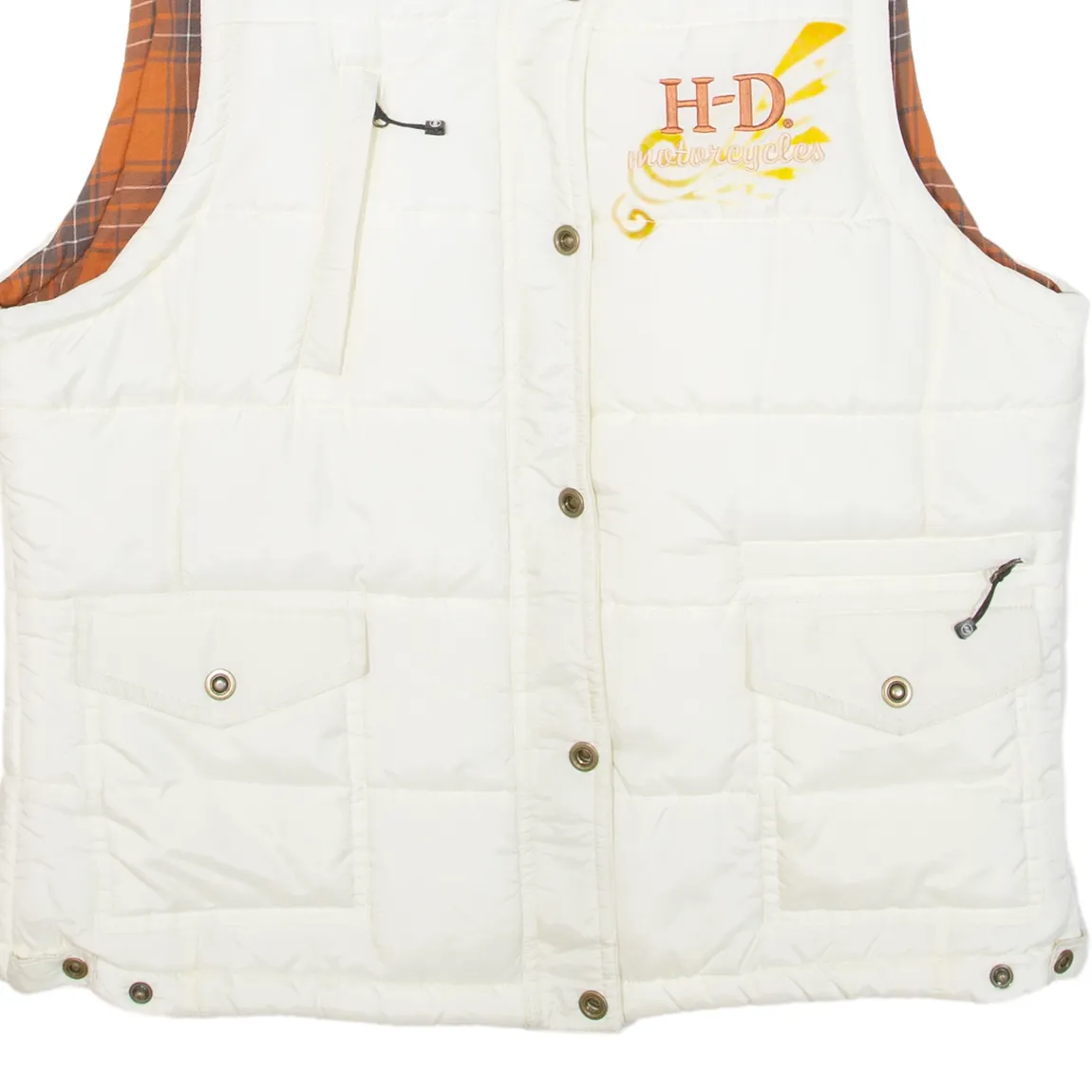 HARLEY DAVIDSON Insulated Womens Puffer Gilet White L