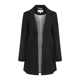 Haute Edition Women's Wool Blend Single Lapel Blazer Peacoat With Pockets