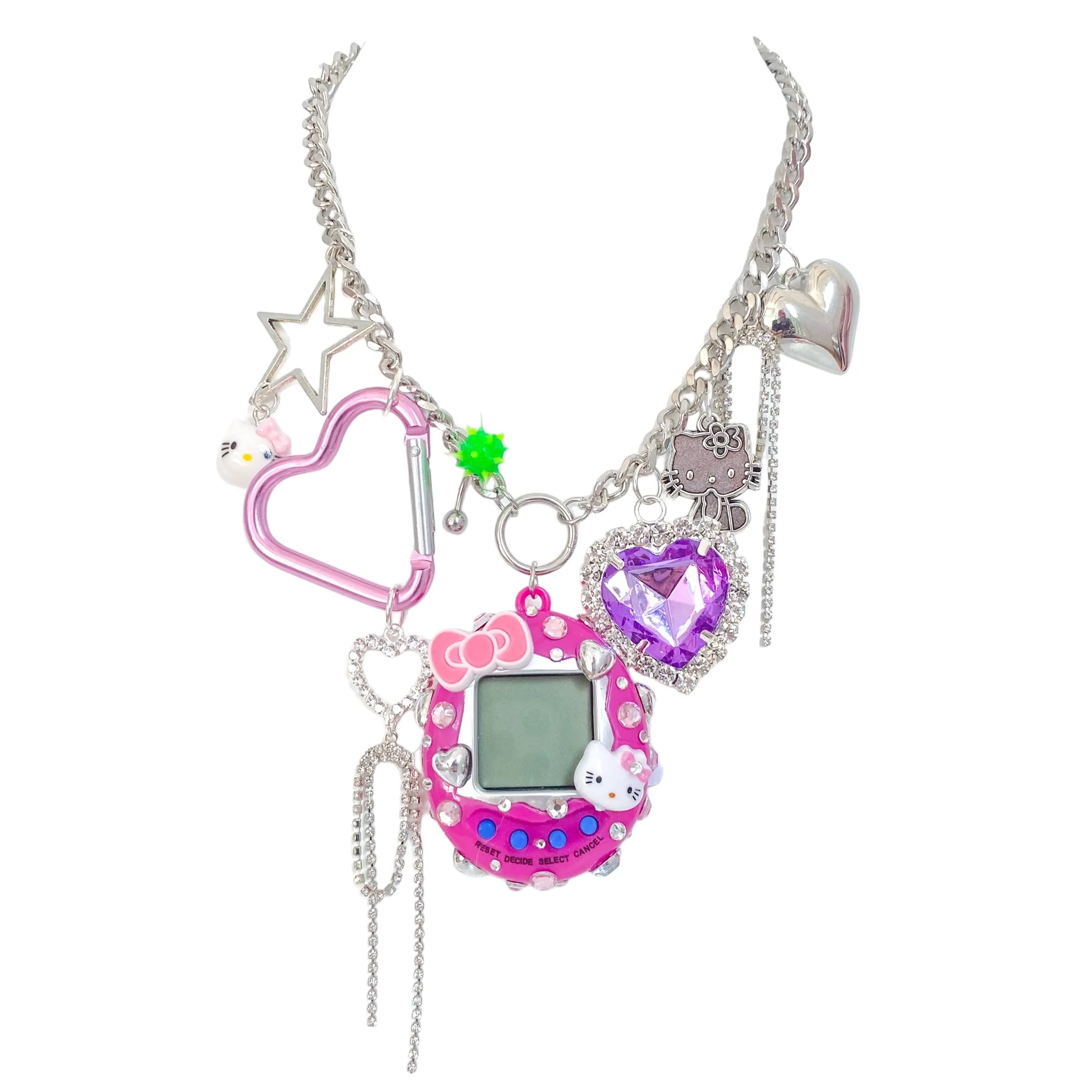 Hello Kitty Cyber Pet Charm Necklace