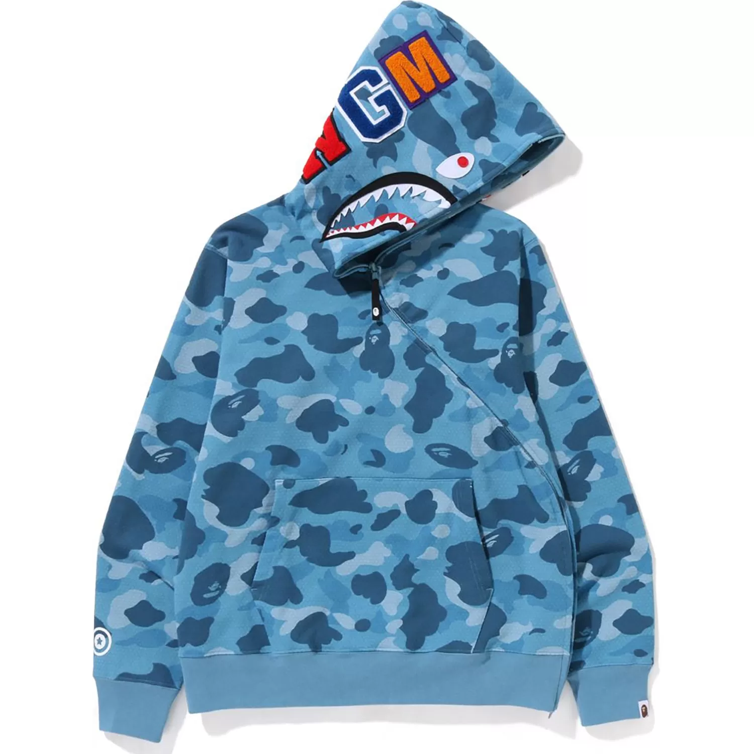 HONEYCOMB CAMO SHARK FULL ZIP HOODIE MENS