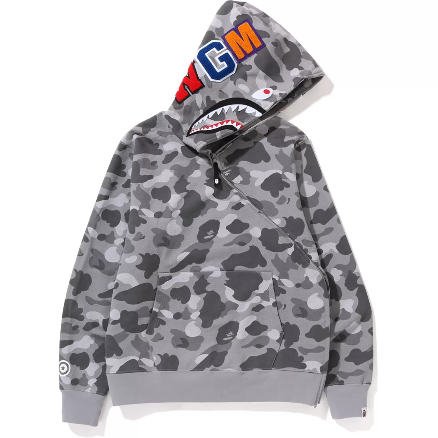 HONEYCOMB CAMO SHARK FULL ZIP HOODIE MENS