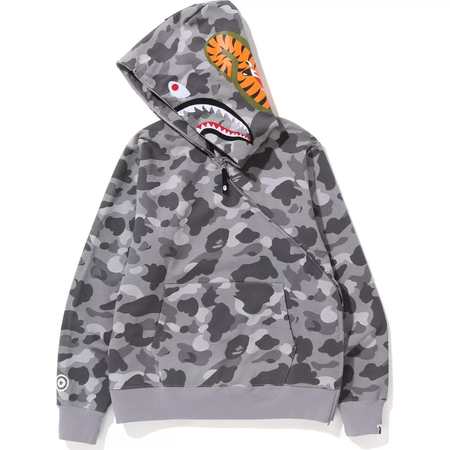 HONEYCOMB CAMO SHARK FULL ZIP HOODIE MENS