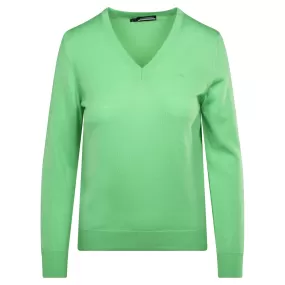 J Lindeberg Amaya Knitted Ladies Golf Sweater Jade Cream