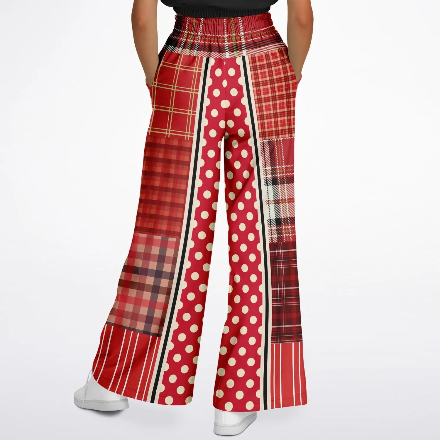 Jersey Salsa SW Polka Patchwork Stretchy Phat Bellbottoms