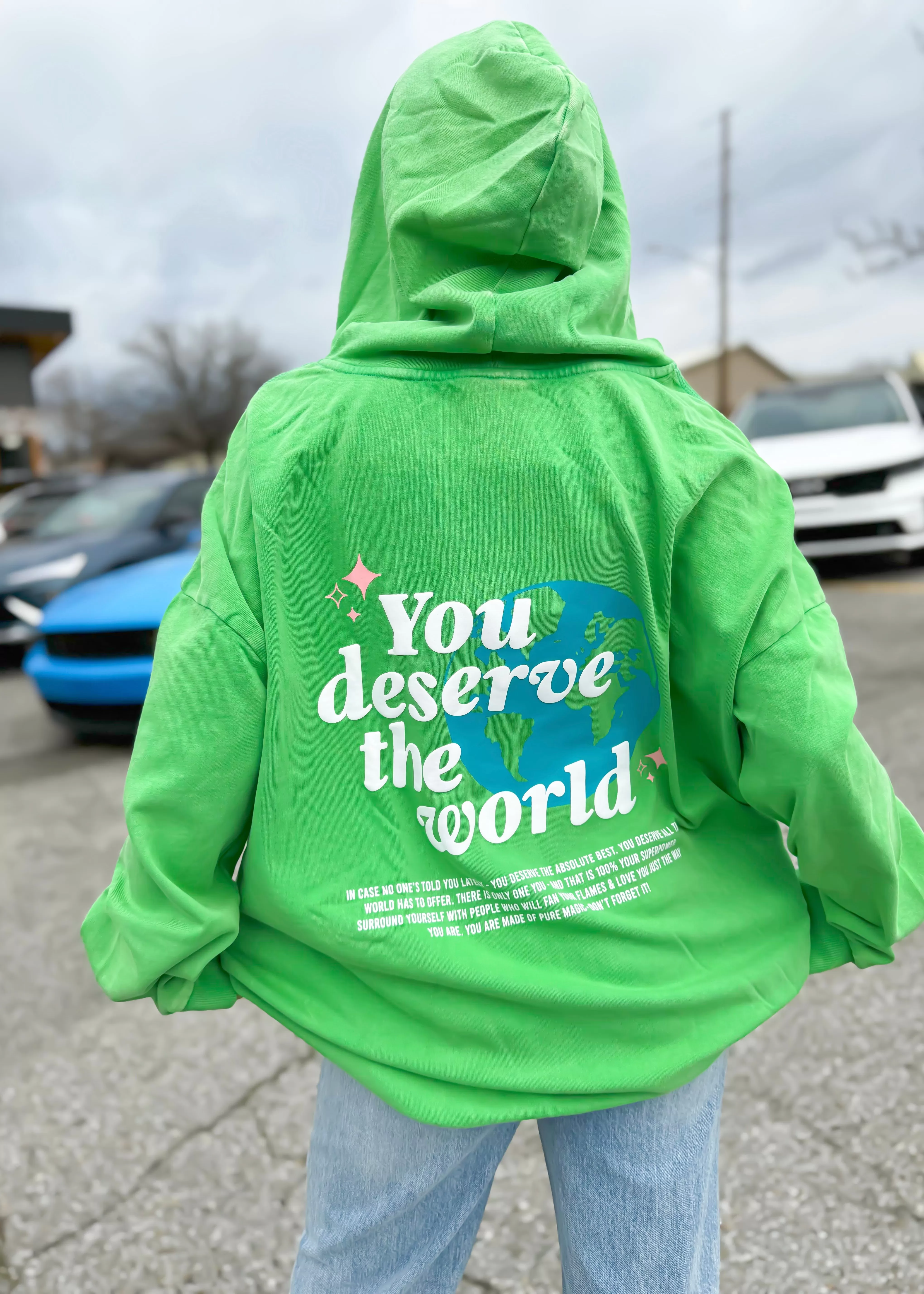 JLB Deserve The World Oversized Hoodie | Green