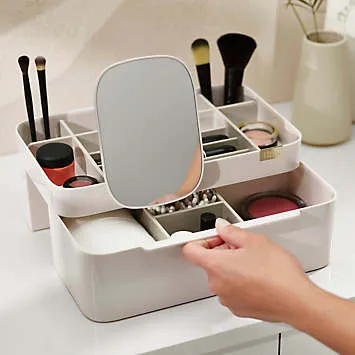 Joseph Joseph Viva Large Cosmetic Organiser with Removable Mirror Shell | Kaleidoscope