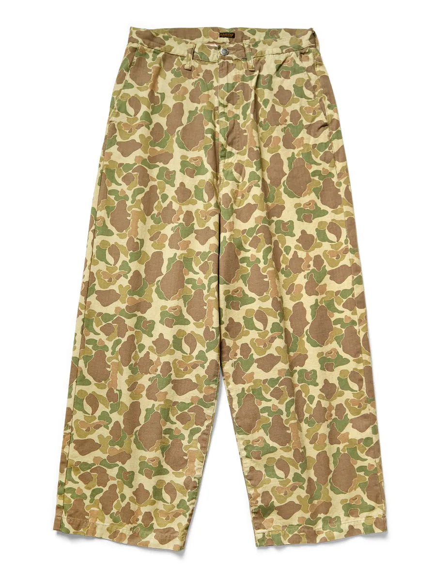 Kapital Hunter Camouflage Herringbone Port Baggy Pants