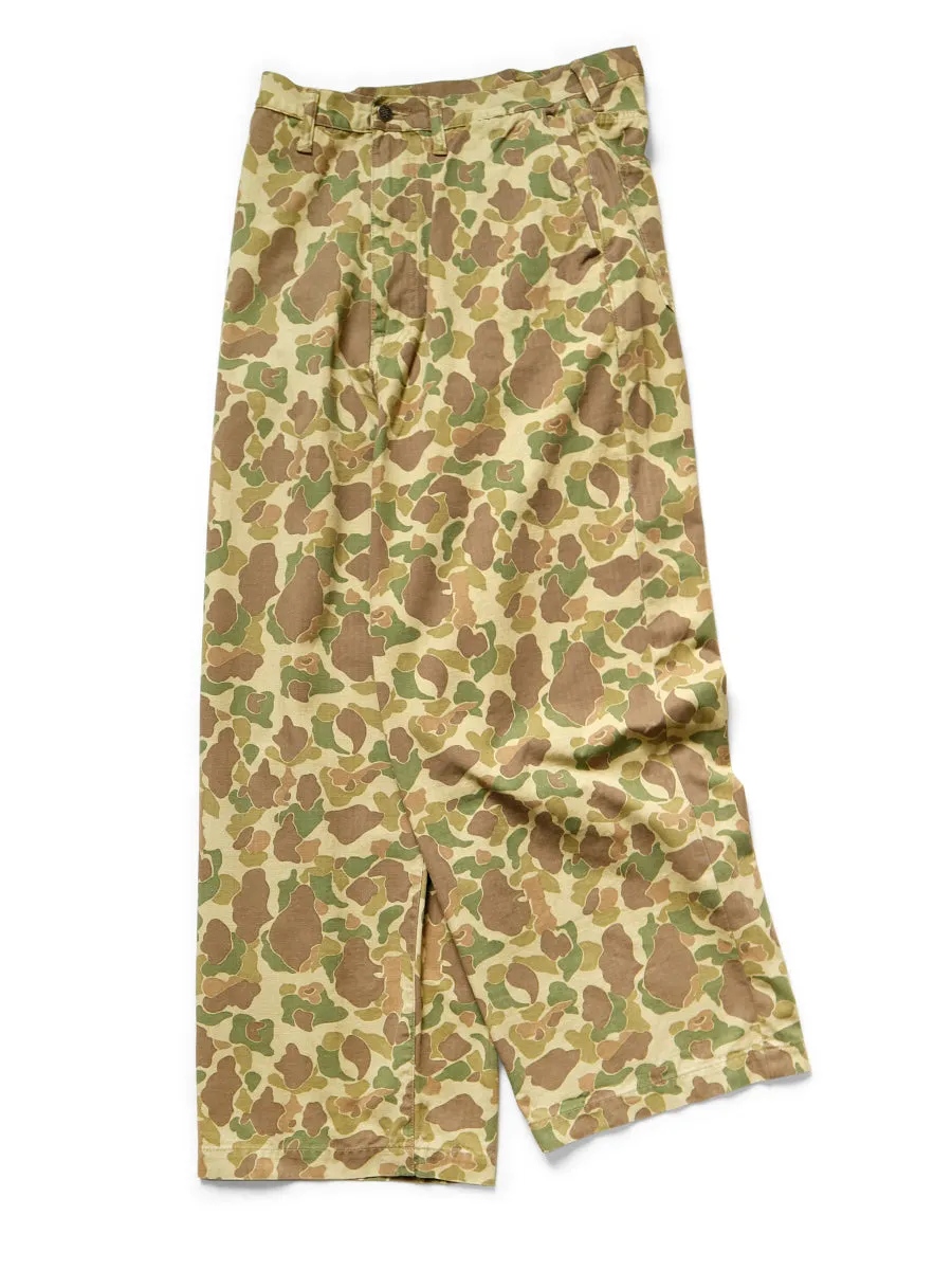 Kapital Hunter Camouflage Herringbone Port Baggy Pants