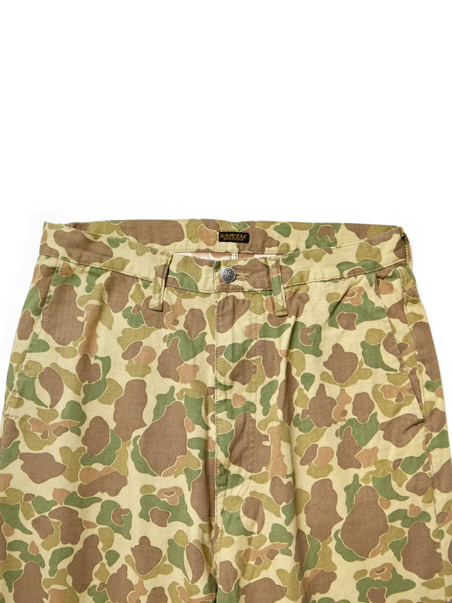 Kapital Hunter Camouflage Herringbone Port Baggy Pants