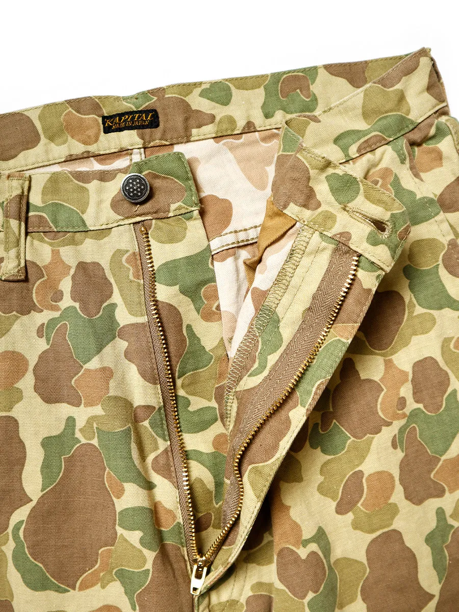 Kapital Hunter Camouflage Herringbone Port Baggy Pants