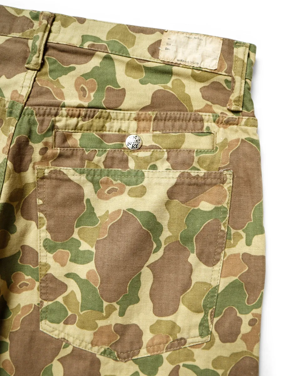 Kapital Hunter Camouflage Herringbone Port Baggy Pants