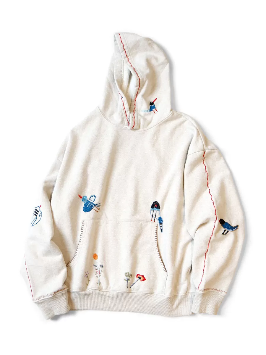 Kapital TOP fleece hooded sweatshirt (magpie embroidery) sweater Hoodie