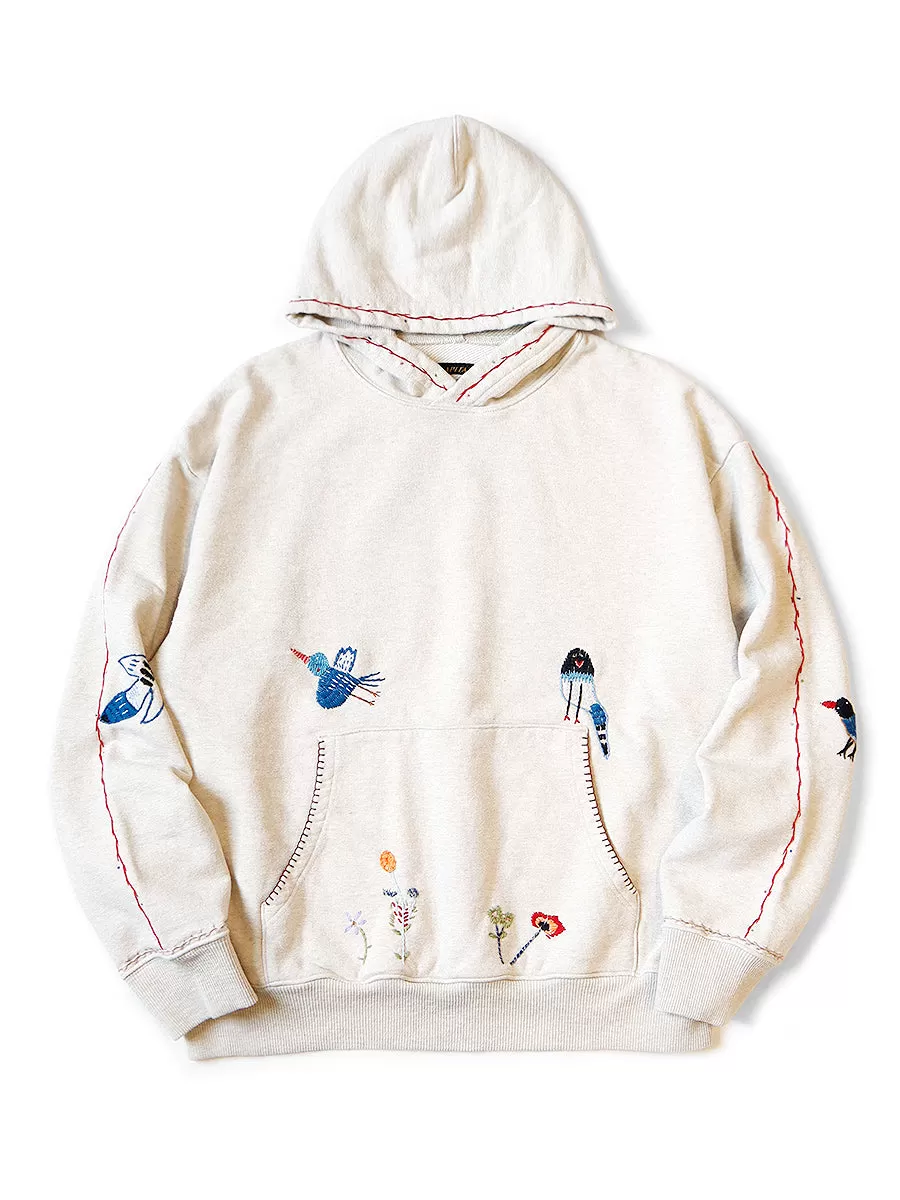 Kapital TOP fleece hooded sweatshirt (magpie embroidery) sweater Hoodie