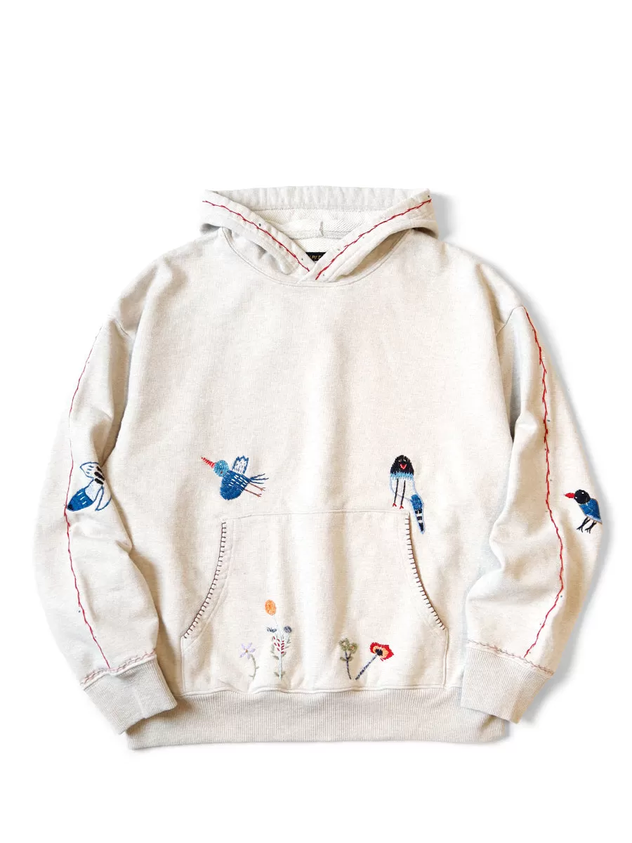 Kapital TOP fleece hooded sweatshirt (magpie embroidery) sweater Hoodie