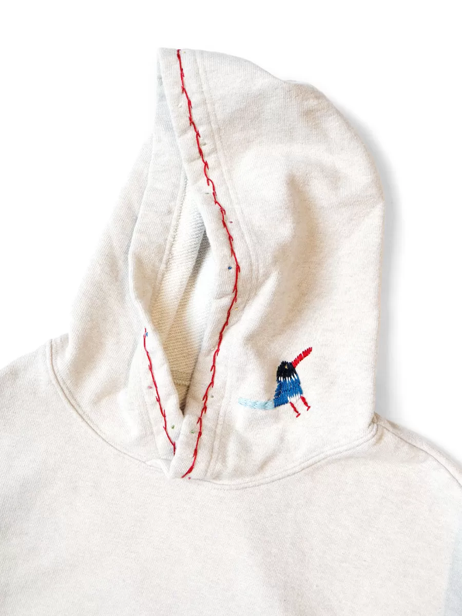 Kapital TOP fleece hooded sweatshirt (magpie embroidery) sweater Hoodie